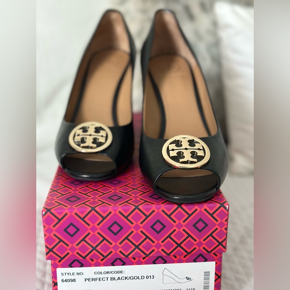 Tory Burch Benton 2 Peep Toe Wedge